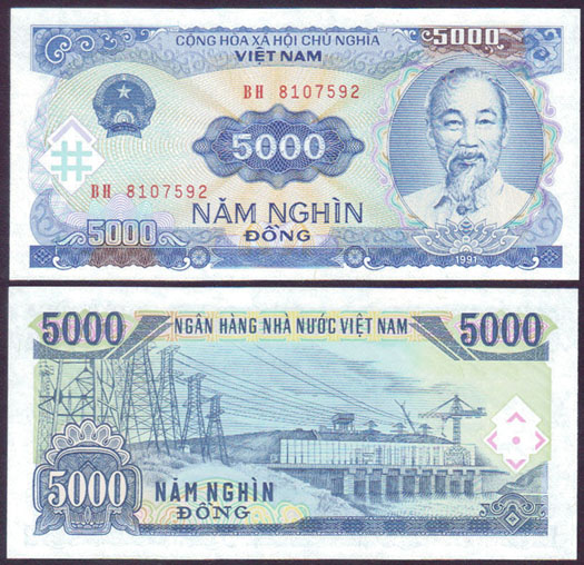 1993 Vietnam 5,000 Dong (Unc) L000392